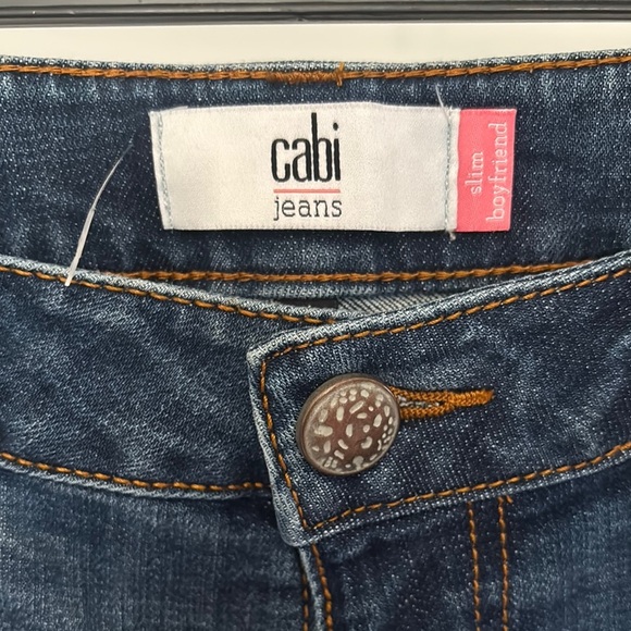 Sale CAbi Blue Boyfriend Jeans with Distressed Details - Picture 9 of 12